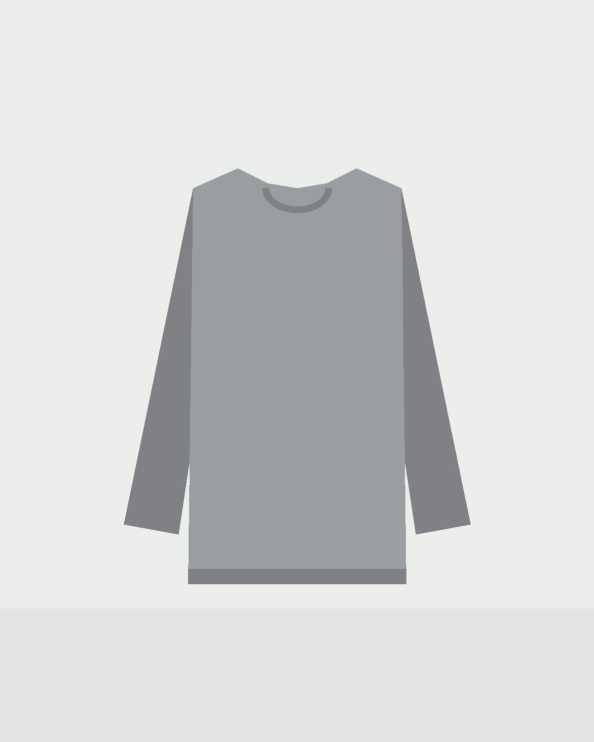 Fleece Crewneck Sweatshirt in Heather Grey, front